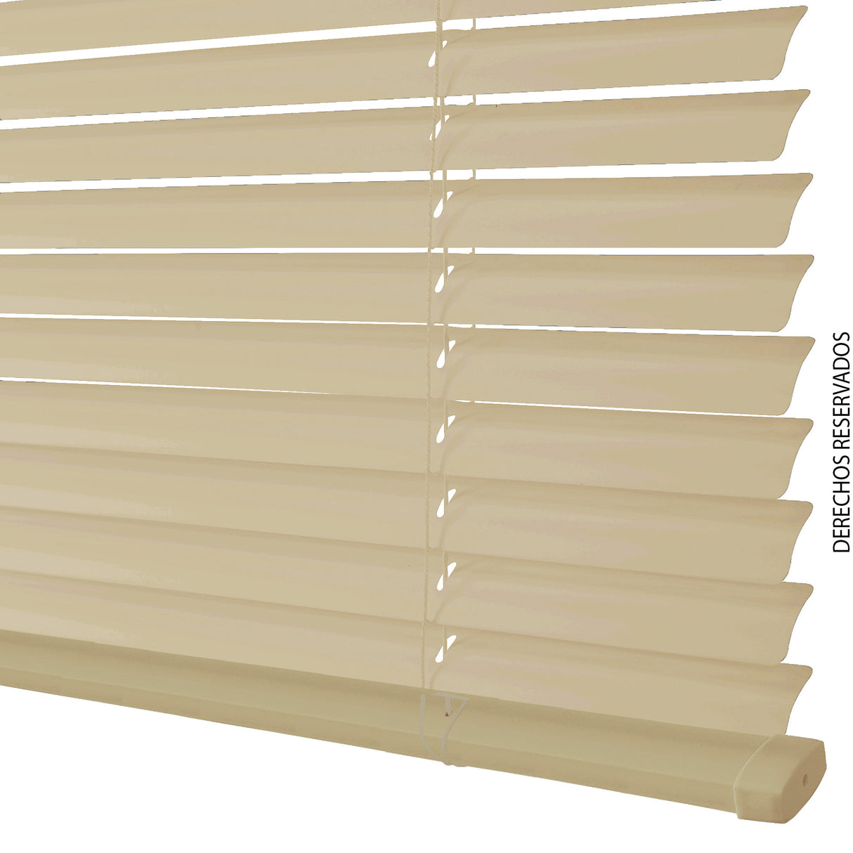 Persiana Horizontal Crema 160x140cm de Apertura Vertical con Soporte Propio