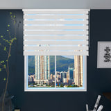 Cortina Roller Duo Elegance Blanco 170x170cm Enrollable de Rayas Apertura Vertical y con Sistema Propio