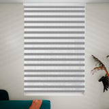 Cortina Roller Duo Elegance Gris 100x170cm Enrollable de Rayas Apertura Vertical y con Sistema Propio