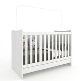 Cuna 4 en 1 Blanco 68x91cm para Colchón Infantil 60 X 130 Cm con Colchón y sin Cabecero