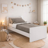 Cuna 4 en 1 Blanco 68x91cm para Colchón Infantil 60 X 130 Cm con Colchón y sin Cabecero