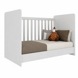 Cuna 3 en 1 Blanco 79x98cm para Colchón Infantil 60 X 130 Cm con Colchón y sin Cabecero