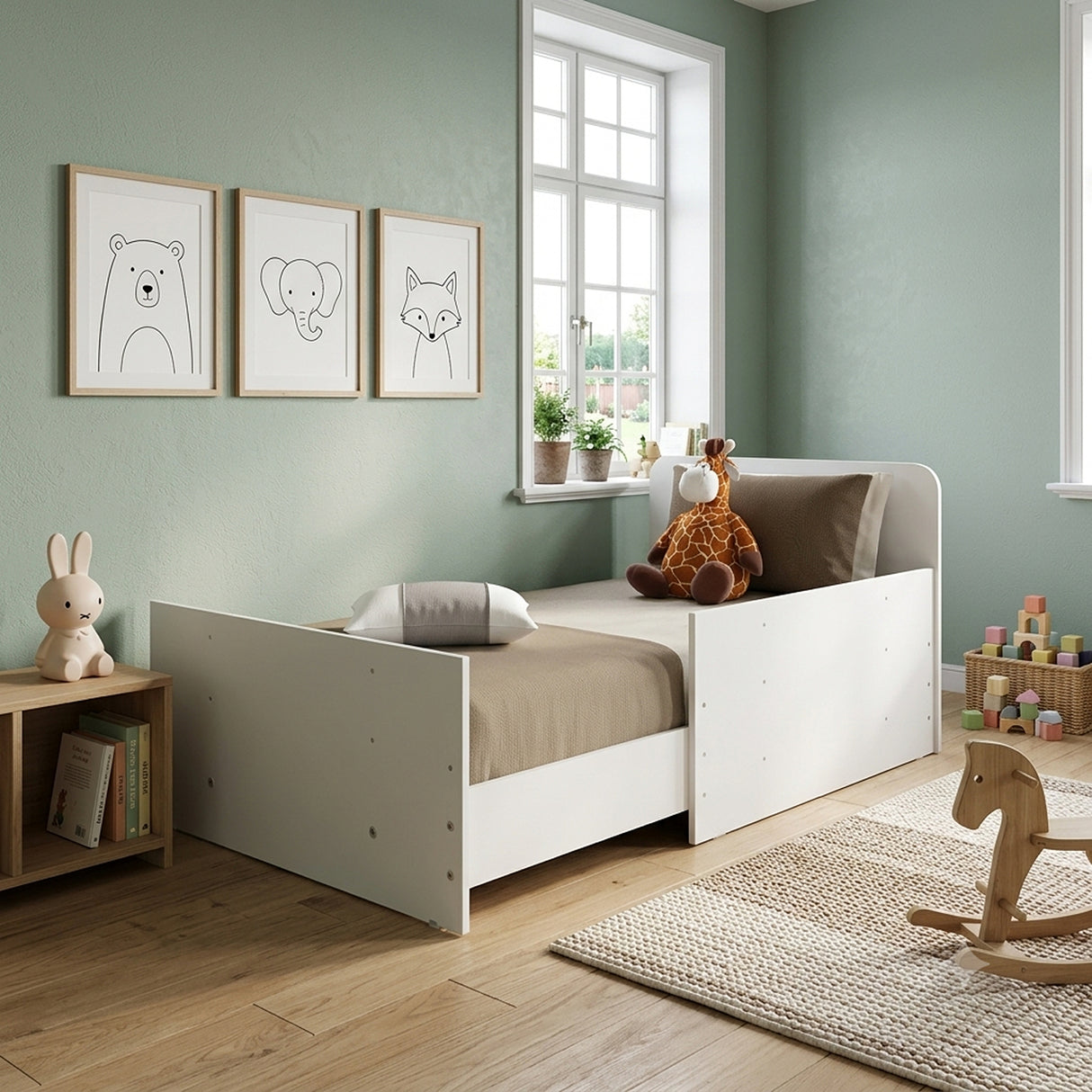 Cuna 3 en 1 Blanco 79x98cm para Colchón Infantil 60 X 130 Cm con Colchón y sin Cabecero
