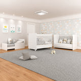 Cuna 3 en 1 Blanco 79x98cm para Colchón Infantil 60 X 130 Cm con Colchón y sin Cabecero