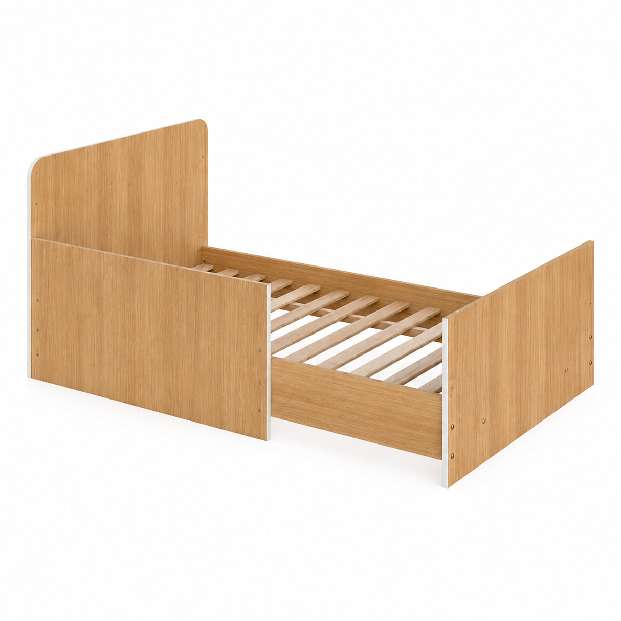 Cuna 3 en 1 Café Claro 78x98cm para Colchón Infantil 60 X 130 Cm con Colchón y sin Cabecero