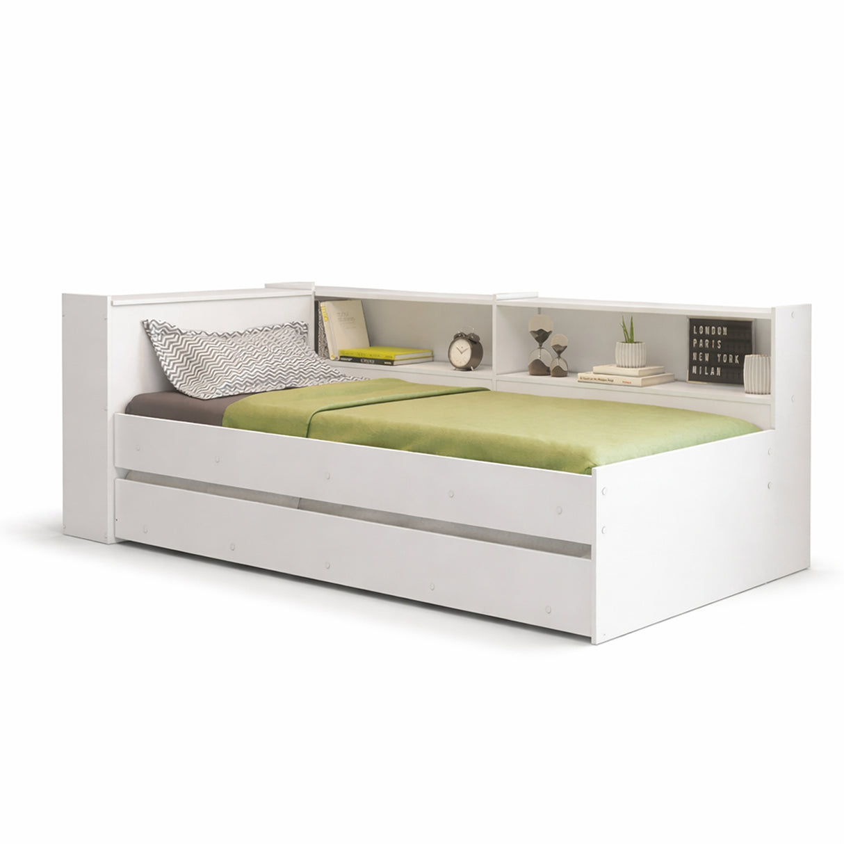 Cama Infantil Blanco 110x80cm para Colchón Infantil 80 X 190 Cm sin Colchón y sin Cabecero
