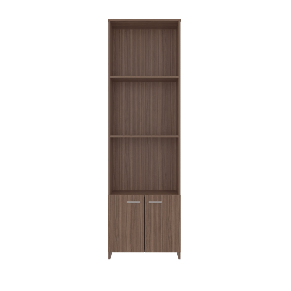 Biblioteca Lisa Easy Avellana 55.1x181.5cm con Tres Compartimientos y con Un Cajón