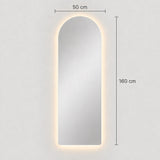 Espejo de Pared Led Verona 50x160cm de Arco Superior Luz Cálida