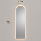 Espejo de Pared Led Verona 60x180cm de Arco Superior Luz Cálida