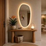 Espejo de Pared Led Monaco 70x150cm Asimetrico Luz Cálida