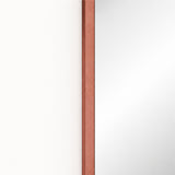 Espejo de Pared Led Oro Rosa 40x80cm Ovalado Luz Cálida con Marco En Madera