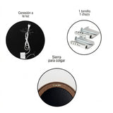 Espejo de Pared Led Oro Rosa 40x80cm Ovalado Luz Cálida con Marco En Madera