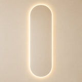 Espejo de Pared Led Porto 45x140cm Ovalado Luz Cálida