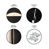 Espejo de Pared Led Parma 45x140cm Rectangular Luz Cálida