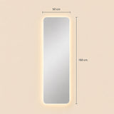 Espejo de Pared Led Parma 50x160cm Rectangular Luz Cálida