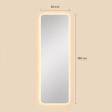 Espejo de Pared Led Parma 60x180cm Rectangular Luz Cálida