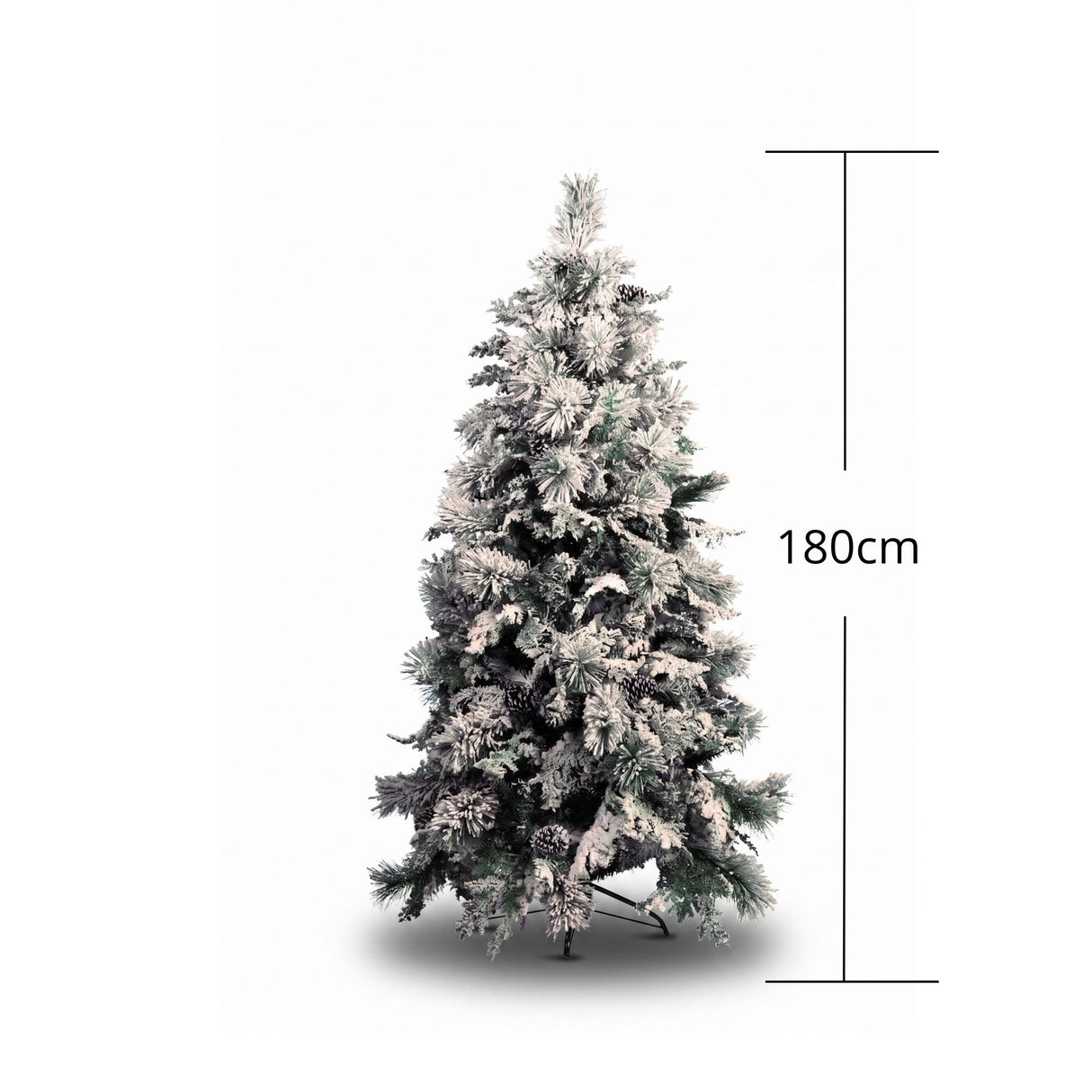 Árbol de Navidad Nieve Piñas Blanco Nieve 105x180cm de Piso
