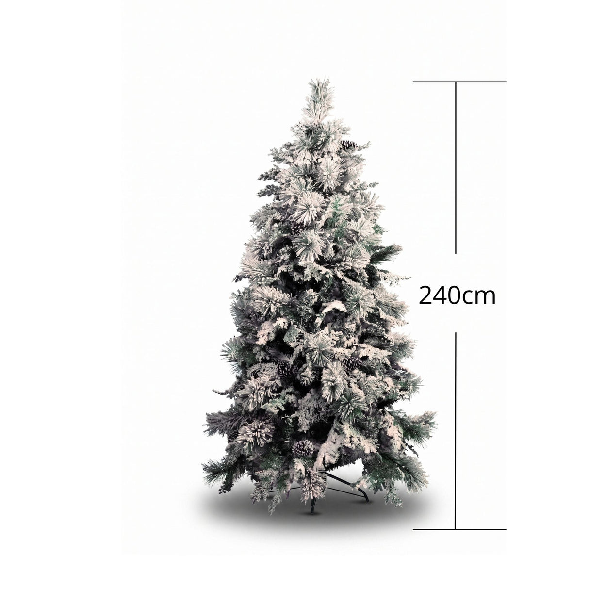 Árbol de Navidad Nieve Piñas Blanco Nieve 135x240cm de Piso