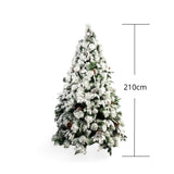 Árbol de Navidad Nieve Piñas Z Blanco Nieve 120x210cm de Piso