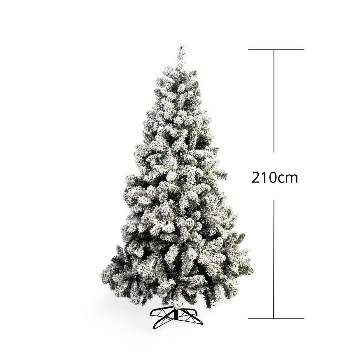 Árbol de Navidad Nevado Verde y Blanco Nieve 120x210cm de Piso