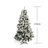 Árbol de Navidad Nevado Verde y Blanco Nieve 120x210cm de Piso