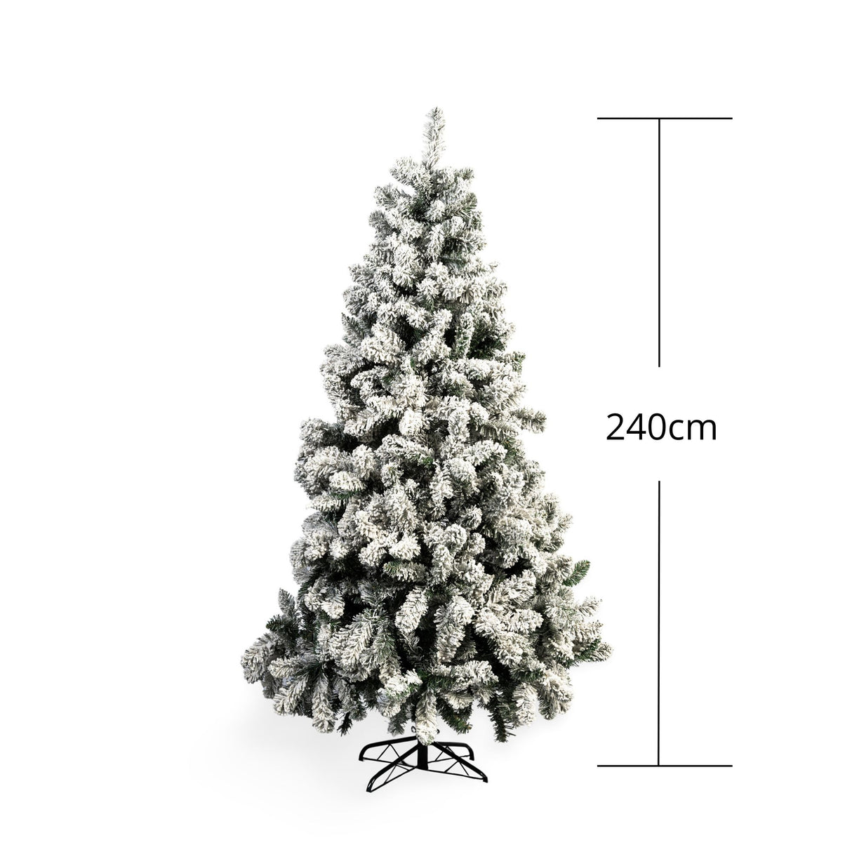 Árbol de Navidad Nevado Verde y Blanco Nieve 135x240cm de Piso