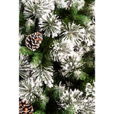 Árbol de Navidad Piñas Verde y Blanco Nieve 105x180cm de Piso