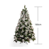 Árbol de Navidad Piñas Verde y Blanco Nieve 105x180cm de Piso