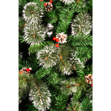 Árbol de Navidad Punta Nieve Piña Verde y Blanco Nieve 120x210cm de Piso