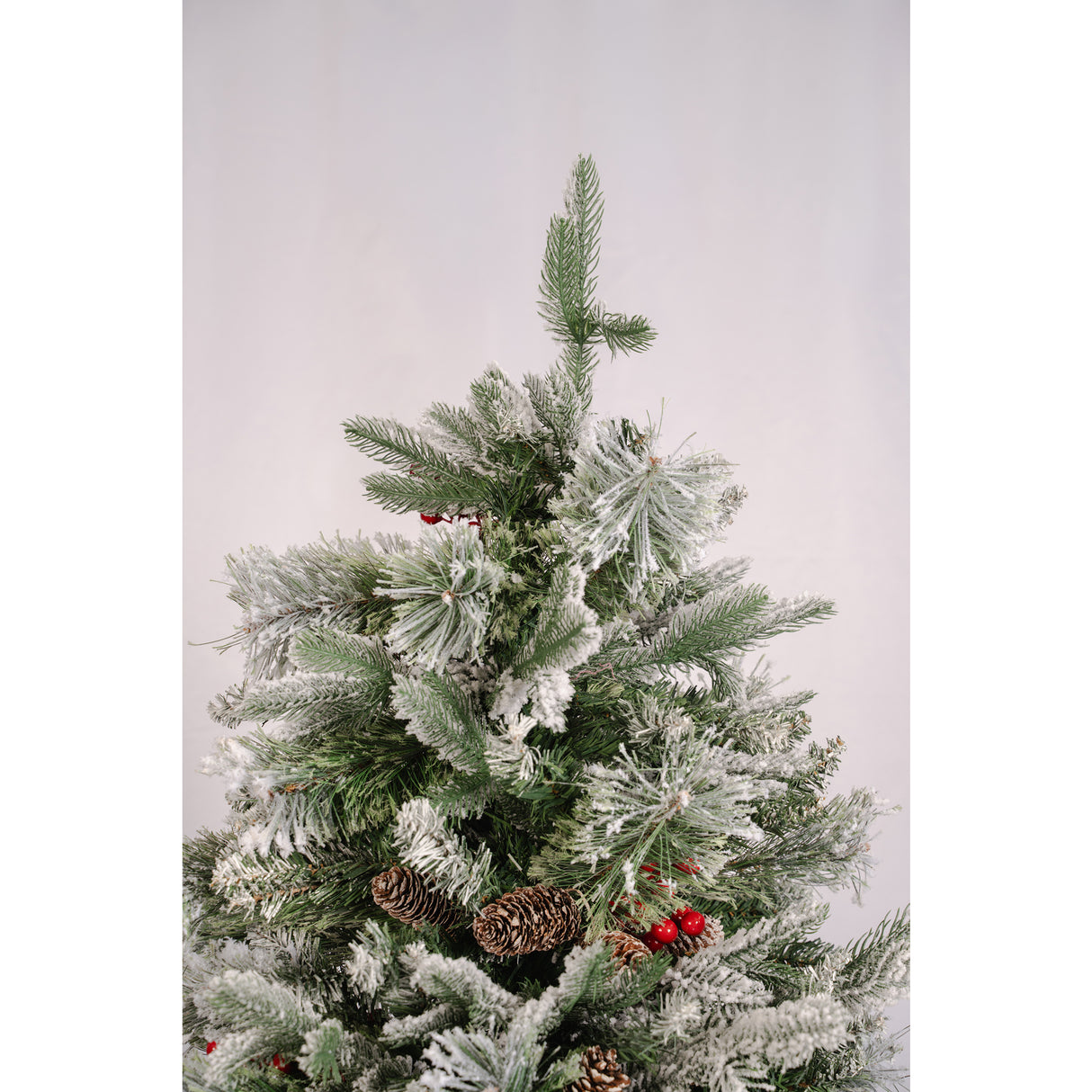 Árbol de Navidad Piña Fruta Verde y Blanco 120x210cm de Piso