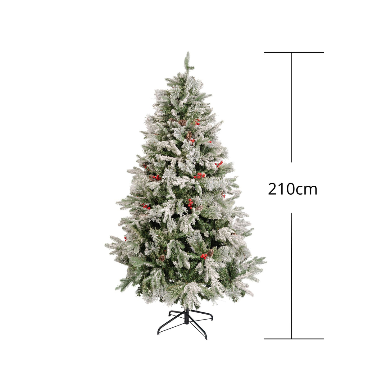 Árbol de Navidad Piña Fruta Verde y Blanco 120x210cm de Piso