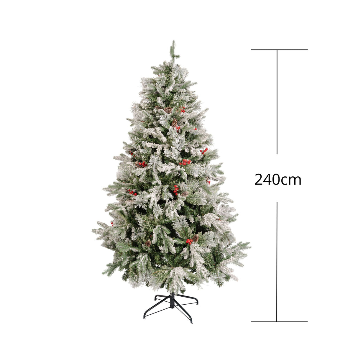 Árbol de Navidad Piña Fruta Verde y Blanco 135x240cm de Piso