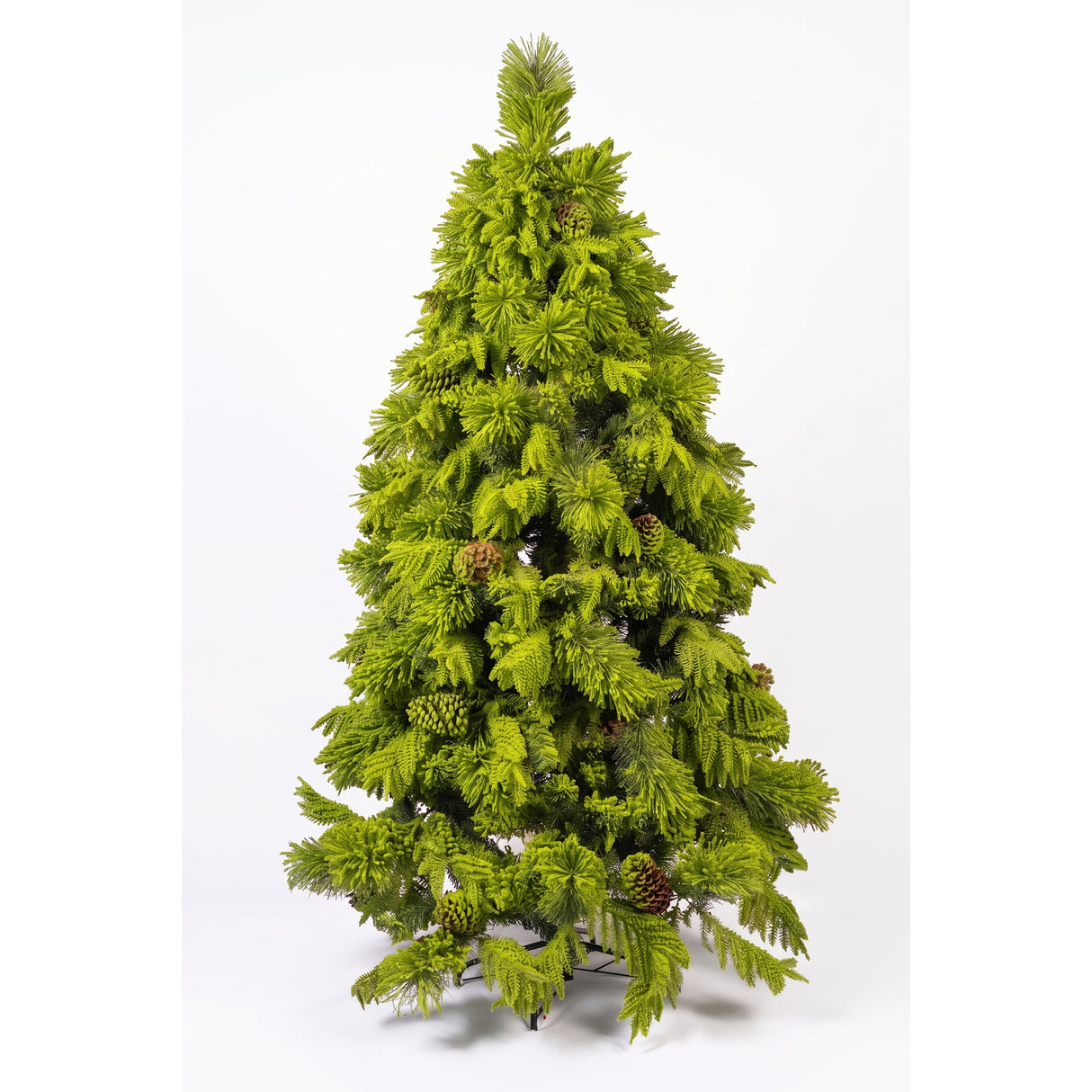 Árbol de Navidad Piña Gamuzado Verde Limón 120x210cm de Piso