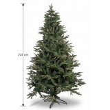 Árbol de Navidad Escarchado Verde y Plata 120x210cm de Piso