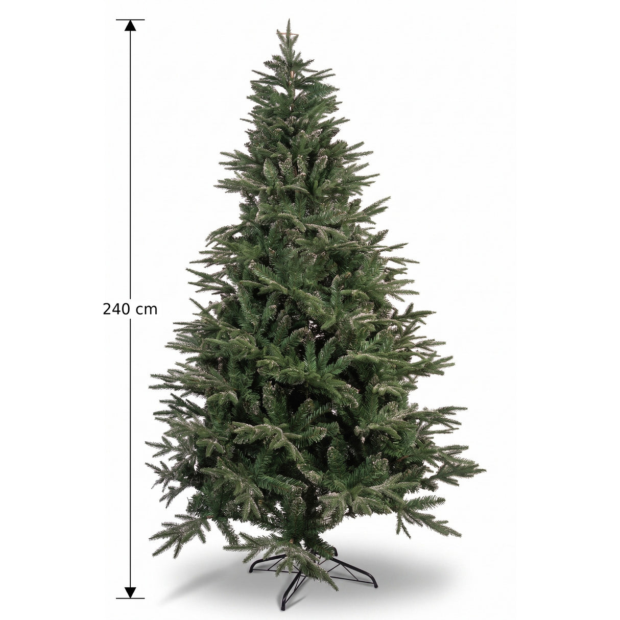 Árbol de Navidad Escarchado Verde y Plata 135x240cm de Piso