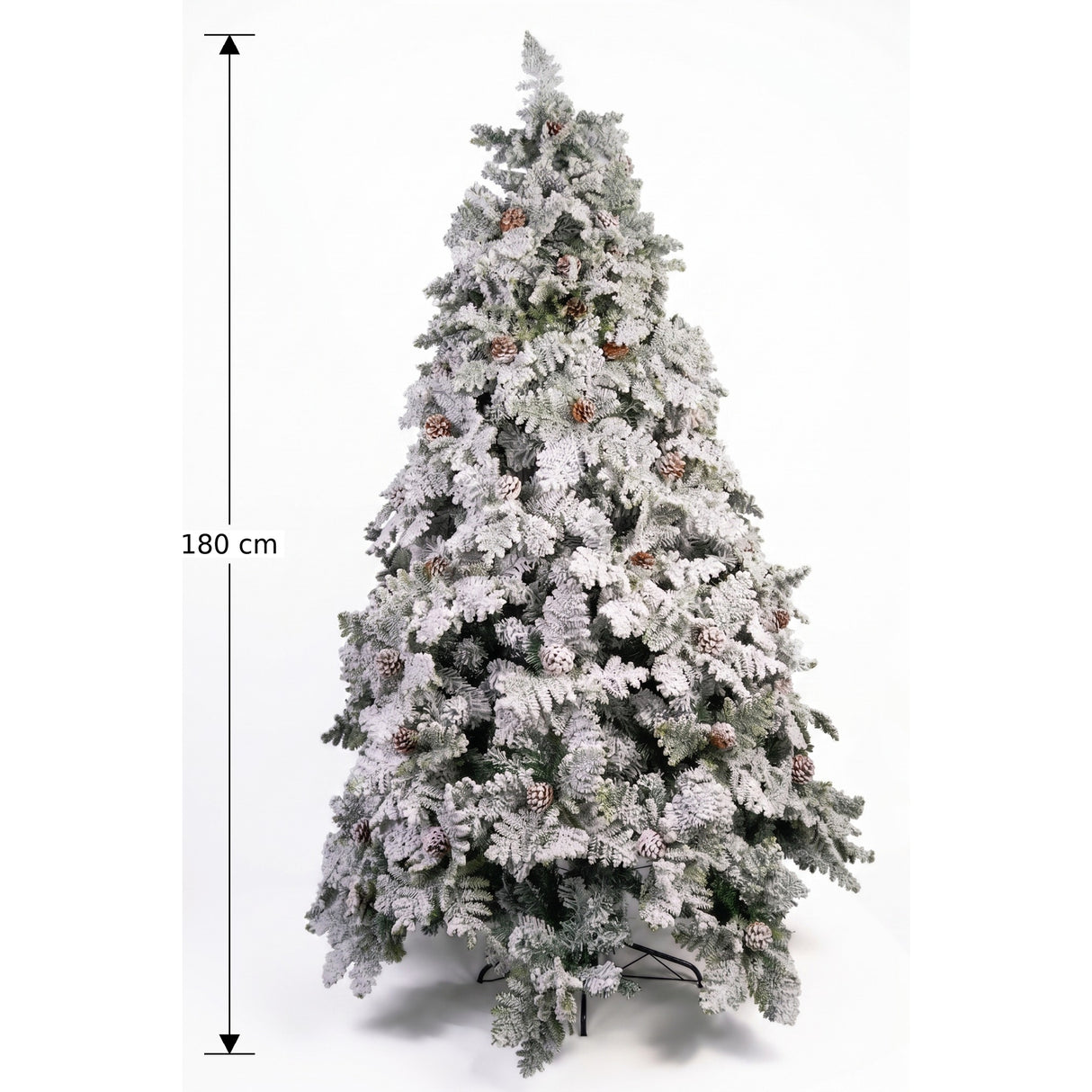 Árbol de Navidad Flores Nieve Verde y Blanco 105x180cm de Piso