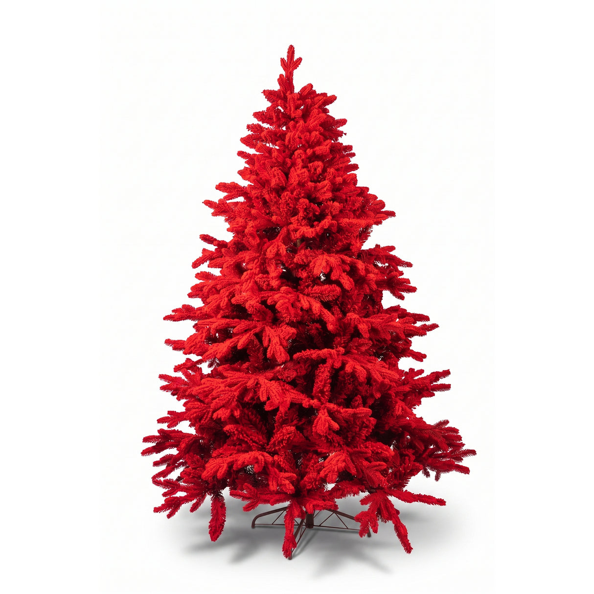 Árbol de Navidad Gamuzado Rojo 120x210cm de Piso