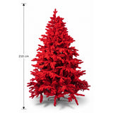 Árbol de Navidad Gamuzado Rojo 120x210cm de Piso
