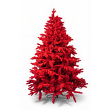 Árbol de Navidad Gamuzado Rojo 135x240cm de Piso