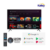 Televisor Kalley Google TV LED Negro 4K 2160P 95.72x60.91cm de 43" Pulgadas Smart con Wifi y Bluetooth