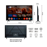Televisor Kalley Google TV LED Negro 4K 2160P 95.72x60.91cm de 43" Pulgadas Smart con Wifi y Bluetooth