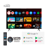 Televisor Kalley Google TV QLED Negro Full HD 1080P 95.5x60.8cm de 43" Pulgadas Smart con Wifi y Bluetooth