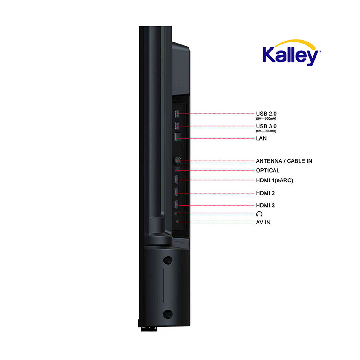 Televisor Kalley Google TV QLED Negro 4K UHD 2160P 166.7x102.6cm de 75" Pulgadas Smart con Wifi y Bluetooth