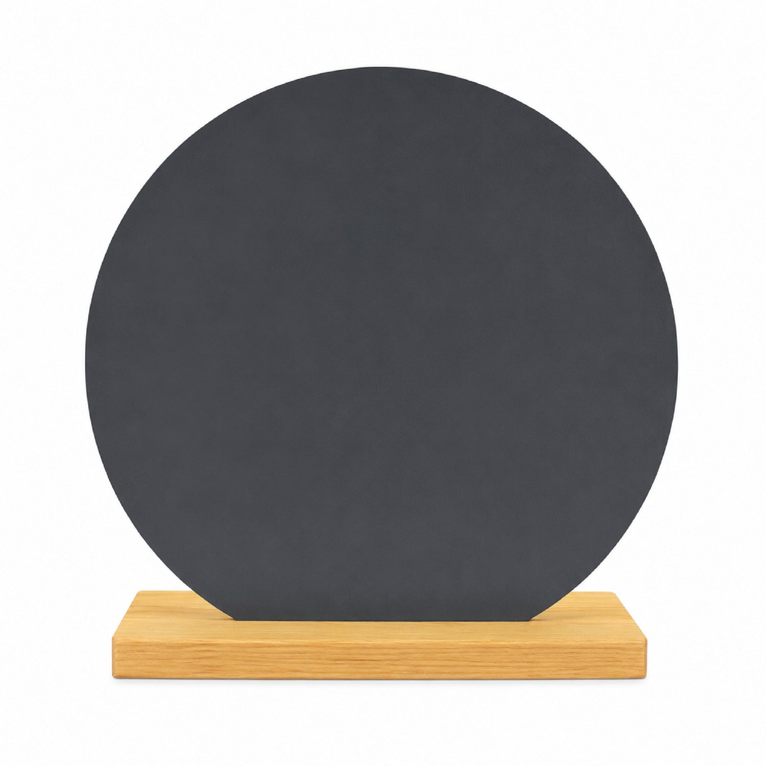 Espejo de Tocador 25x25cm Redondo con Base de Madera Color Natural