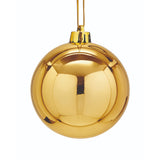 Bola Navideña Lisa Dorado 20x20cm con Acabado Brillante Reutilizable