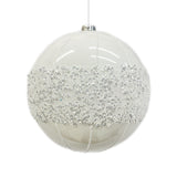 Bola Navideña Lentejuela Blanco Ab 25x25cm con Acabado Brillante Reutilizable
