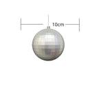 Bola Navideña X 6 Unidades Efecto Espejo Plata 10x10cm con Acabado Brillante Reutilizable