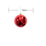 Bola Navideña X 6 Unidades Efecto Espejo Rojo 10x10cm con Acabado Brillante Reutilizable