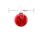 Bola Navideña X 6 Unidades Transparente Pet Rojo 10x10cm con Acabado Brillante Reutilizable