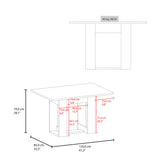 Mesa de Comedor Volterra Positano 120x74cm de Cuatro Puestos sin Sillas y con Patas